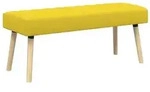 vidaXL Kanalgepolsterte Bank Helles Gelb 110 x 40 x 46 cm Stoff