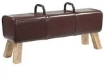vidaXL Bank Dunkelbraun 110 x 30 x 45 cm Echtes Leder