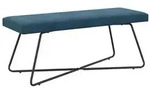 vidaXL Bank Uni Blau 110 x 40 x 45 cm Samt