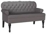 vidaXL Chesterfield Bank Grau 119,5 x 64,5 x 75 cm Kunstleder