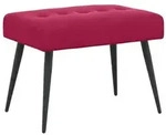 vidaXL Bank mit Knopfheftung Weinrot 60 x 40 x 45 cm Samt
