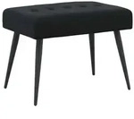 vidaXL Bank mit Knopfheftung Schwarz 60 x 40 x 45 cm Samt