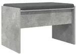 vidaXL Flurbank mit Kissen Beton Grau 63 x 38 x 40 cm