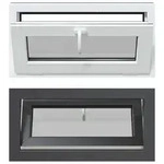 vidaXL Kellerfenster Innenseite Farbe Wei&szlig; RISOR 80 x 40 cm