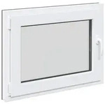 vidaXL Kellerfenster RISOR 80 x 60 cm PVC und Glas Anthrazit