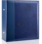 Fotoalbum 10x15 400 Fotos Slip in Leder Cover 400 Fotos Blau