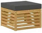 vidaXL Outdoor-Fu&szlig;hocker Massivholz Akazie Wei&szlig;