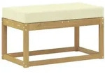 vidaXL Outdoor Hocker Bank Wei&szlig; 80 x 43 x 45 cm Massivholz Akazie