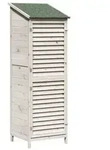 vidaXL Garten Shed Wei&szlig; 59 x 56 x 176 cm Massivholz aus Fichte