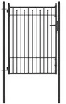 vidaXL Zauntor HORST 100 x 125 cm Metall Schwarz Abschlie&szlig;bar