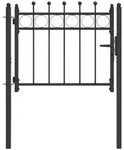 vidaXL Zauntor HORST 100 x 75 cm Metall Schwarz Abschlie&szlig;bar