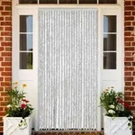 vidaXL Fliegenvorhang Grau 100x200 cm Chenille