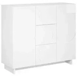 vidaXL Sideboard Hochglanz Wei&szlig; 85,5 x 31 x 75 cm Holzwerkstoff