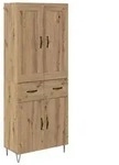 vidaXL Highboard Artisan-Eiche 69,5 x 34 x 180 cm Holzwerkstoff
