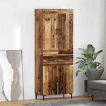 vidaXL Highboard mit Schubladen 2 pcs Altholz Holzwerkstoff