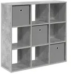 vidaXL Sideboard mit Schubladen Beton Grau 88,5 x 29 x 84,5 cm