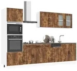 vidaXL 7-tlg. K&uuml;chenschrank-Set Kalmar R&auml;uchereiche Holzwerkstoff