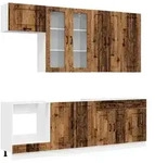 vidaXL K&uuml;cheneinheit KALMAR 8 pcs Altholz Holzwerkstoff
