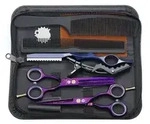 Purple Dragon Haarschere Friseurschere Set 5,5 Zoll - Lila Geschenk |...