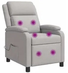 vidaXL Massage Relaxsessel Wolkengrau Stoff