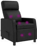 vidaXL Massage Relaxsessel Schwarz Kunstleder