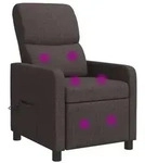 vidaXL Massage Relaxsessel Dunkelbraun Stoff