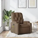 vidaXL Massagesessel Braun Stoff