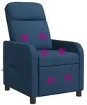 vidaXL Massage Relaxsessel Blau Stoff