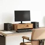 vidaXL Monitorst&auml;nder mit Schubladen Altholz-Optik 50x27x15 cm