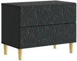 vidaXL Nachttisch Schwarz 62 x 34,5 x 48 cm Holzwerkstoff