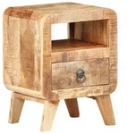 vidaXL Nachttisch 30x30x41 cm Raues Mangoholz