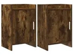 vidaXL Nachttische 2 pcs Ger&auml;ucherte Eiche 40 x 30 x 60 cm