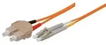 EXERTIS CONNECT LWL Patchkabel (50/125 &mu;m | OM2-Faser | SC Duplex Stecker/LC...