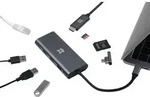 XtremeMac XWH-HUB8-13, USB Typ-C, HDMI, RJ-45, USB Typ-C, MiniSD, SDHC, SDXC,...