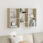 vidaXL Wandregal Sonoma-Eiche 96x18x60 cm Holzwerkstoff
