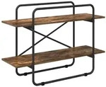 vidaXL B&uuml;cherregal 2 Ebenen 100 x 35 x 70 cm PB R&auml;uchereiche