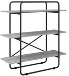 vidaXL B&uuml;cherregal 3 Ebenen 100 x 35 x 105 cm PB Sonoma-Grau