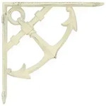 vidaXL Wandregalhalterungen 12 stk. Antik Wei&szlig; 21 x 21 x 3.5 cm Stahl
