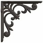 vidaXL Wandregalhalterungen 12 stk. Antikbraun 21.5 x 21.5 x 3.5 cm