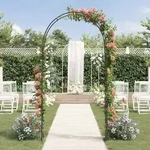 vidaXL Gartenbogen Floral Schwarz 115 x 37 x 231 cm
