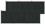 vidaXL Zaunelement 6 pcs WPC und Aluminium Schwarz