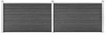 vidaXL Zaunelement Set WPC 353x105 cm Schwarz