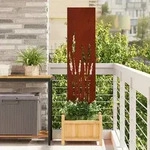 vidaXL Garten Sichtschutz-Leinwand Rostig 32 x 140 cm Wetterfeststahl