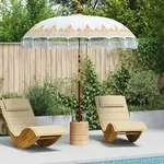 vidaXL Balinesischer Sonnenschirm 260 Creme 210-220 cm
