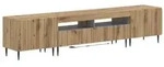 vidaXL 5-teiliges LED TV Schrank Artisan-Eiche Holzwerkstoff