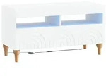 vidaXL LED-TV-Schrank Wei&szlig; Holzwerkstoff