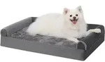 Hundebett orthop&auml;disches Hundekorb dunkelgrau L 90 x B 57 x H 16 cm