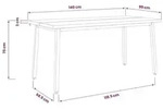 vidaXL Live Edge Esstisch 140 x 90 x 75 cm Massivholz Akazie Natur