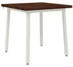 vidaXL 70 x 70 x 75 cm Massivholz Akazie Dunkelbraun und Wei&szlig;