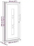 vidaXL Vordert&uuml;r Anthrazit 108 x 208 cm PVC